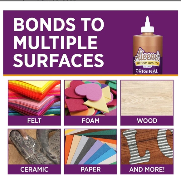 Aleene’s Original Tacky Glue 2 - 16 oz All Purpose Craft Adhesive New Non-Toxic - Picture 3 of 7